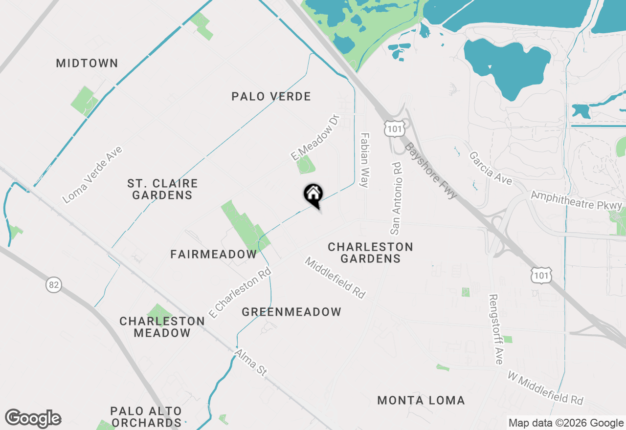 Map of 716 Gailen Avenue, Palo Alto, CA 94303