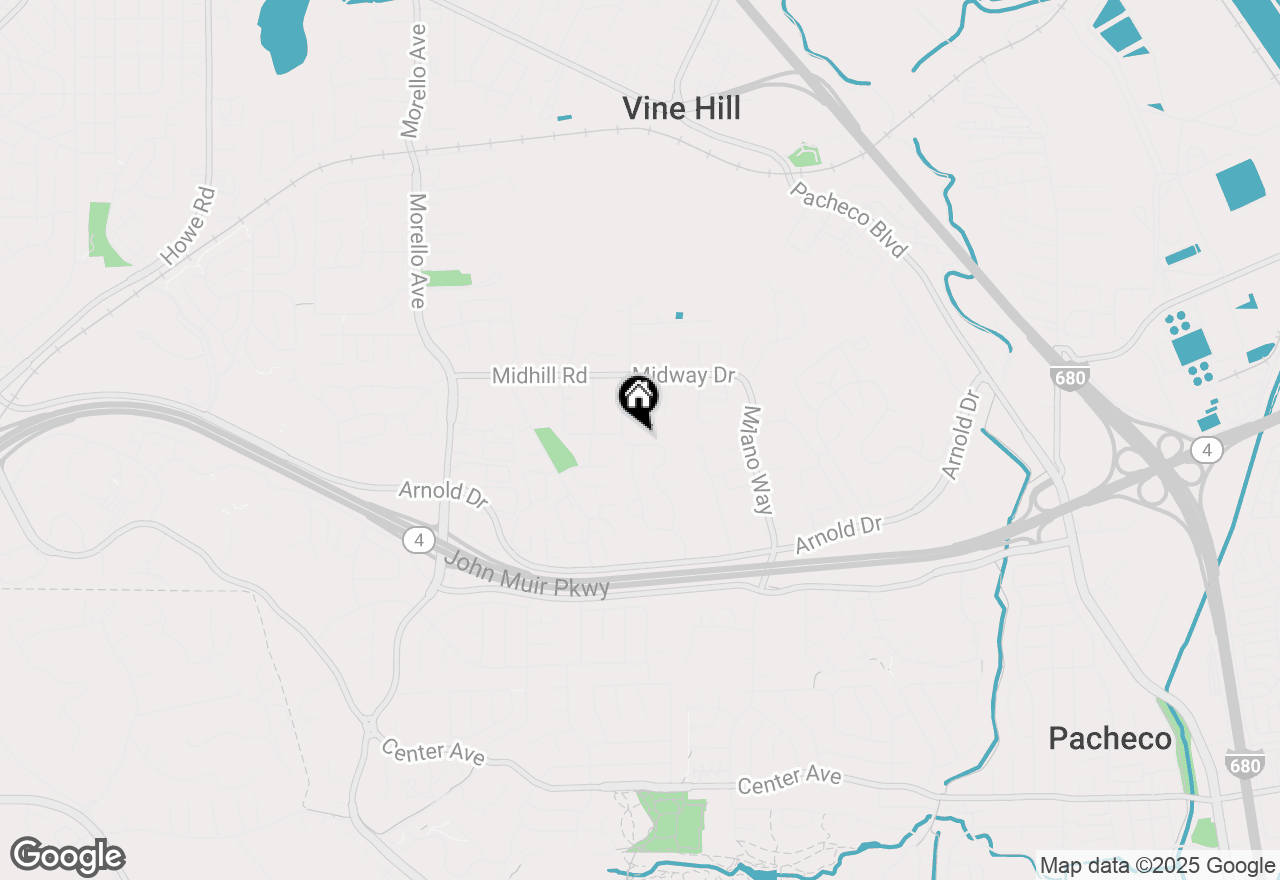 Map of 277 Holiday Hills Dr, Martinez, CA 94553