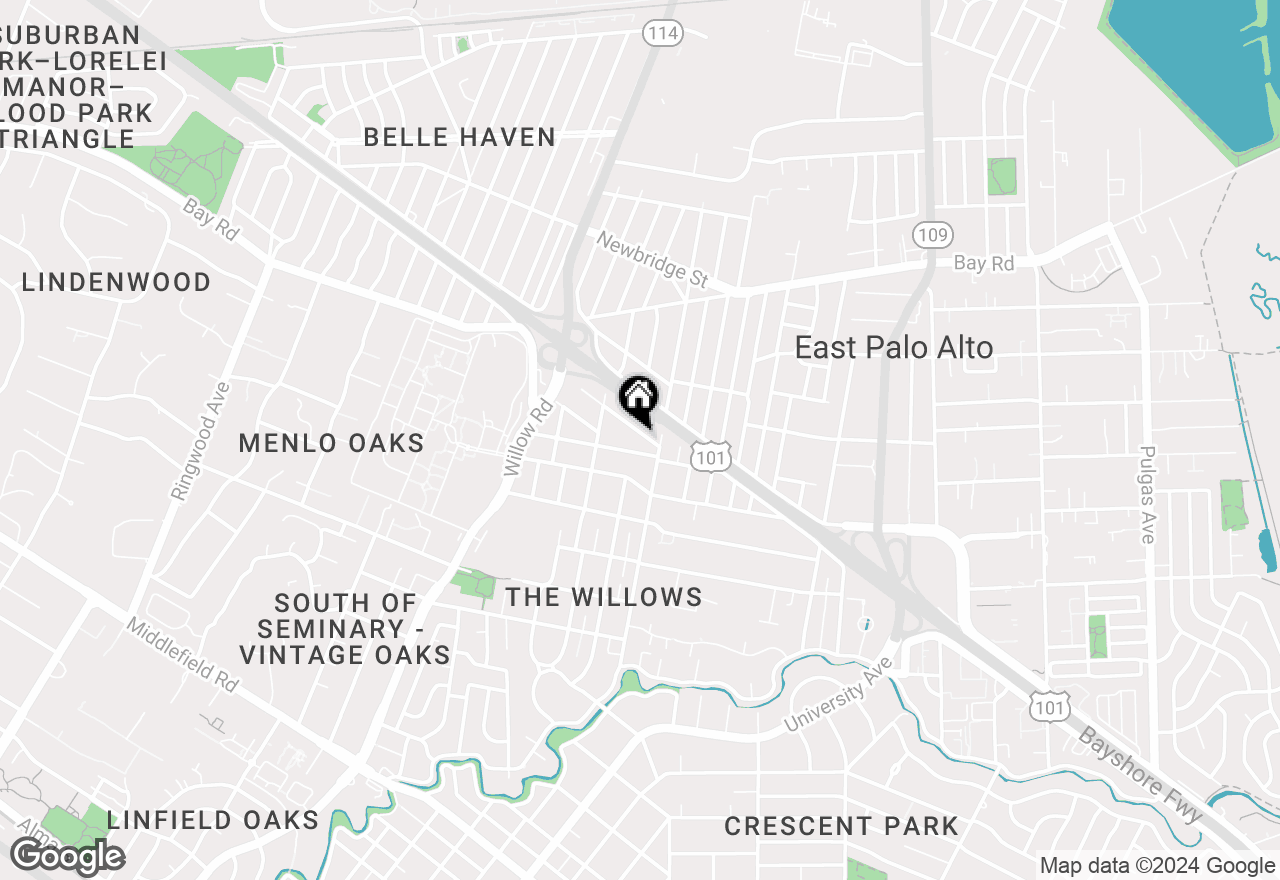 Map of 119 Haight Street, Menlo Park, CA 94025