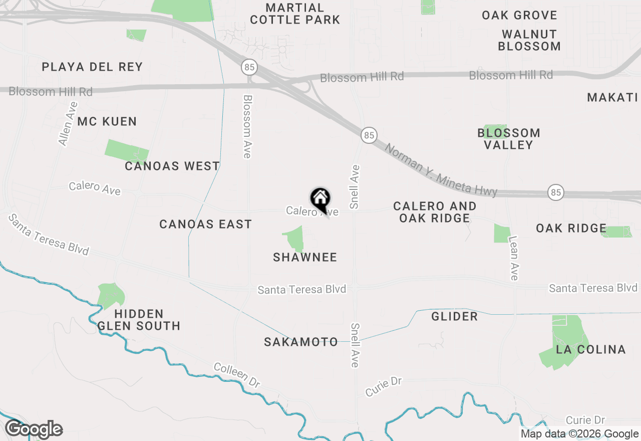 Map of 553 Shawnee Lane, San Jose, CA 95123