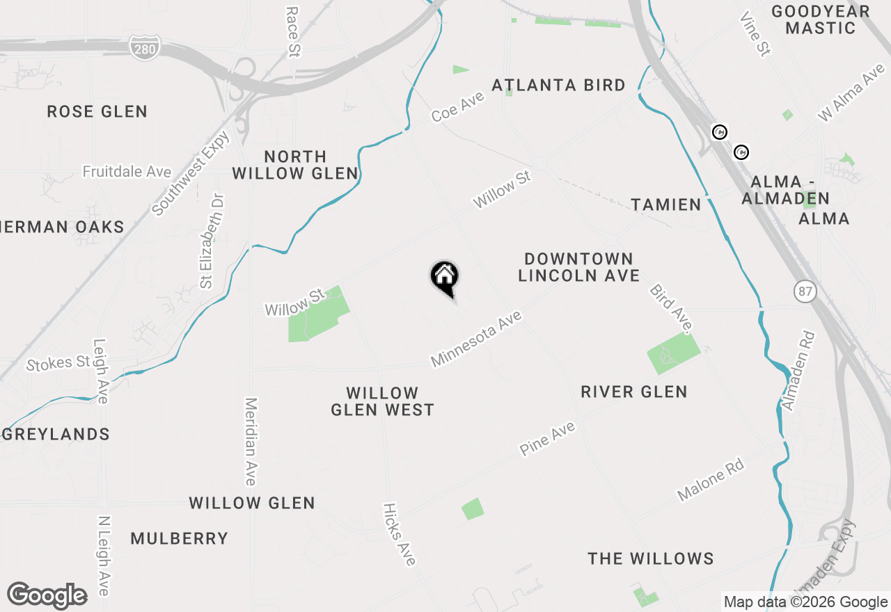 Map of 1163 Brace, San Jose, CA 95125
