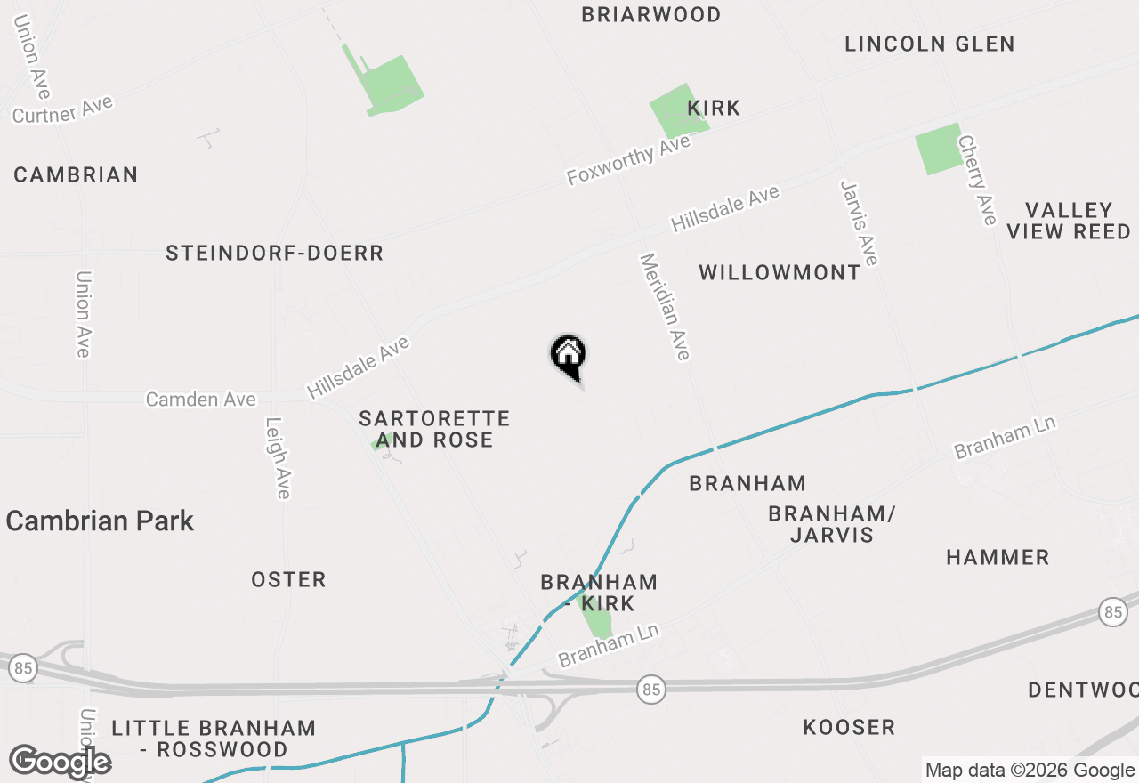 Map of 1708 Hallmark, San Jose, CA 95124