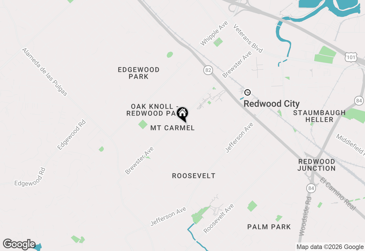 Map of 221 Hudson Street, Redwood City, CA 94062