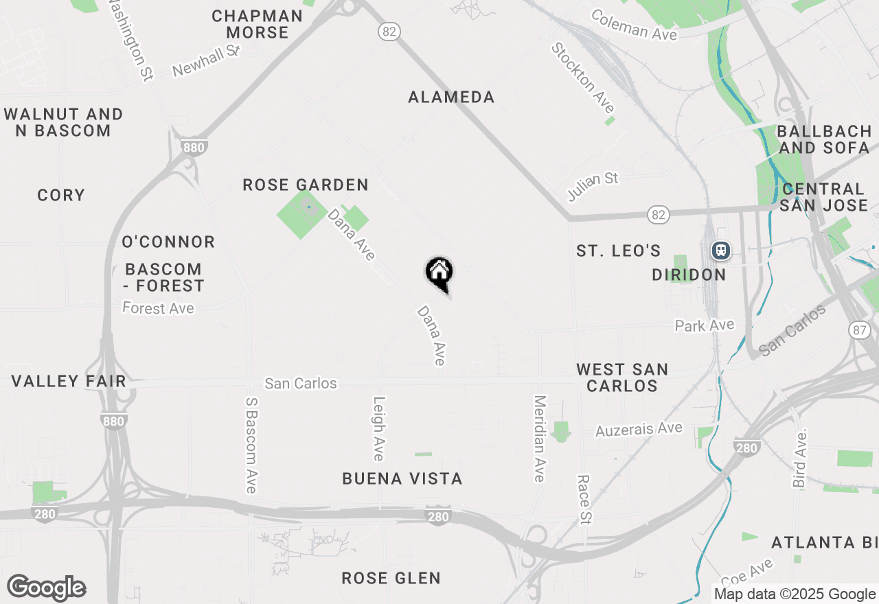Map of 1536 Shasta Avenue, San Jose, CA 95126