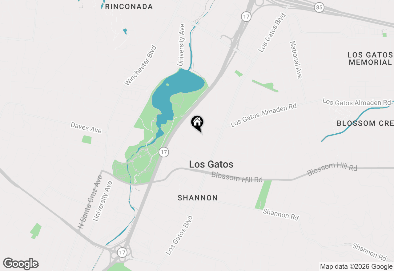 Map of 16839 Frank Avenue, Los Gatos, CA 95032