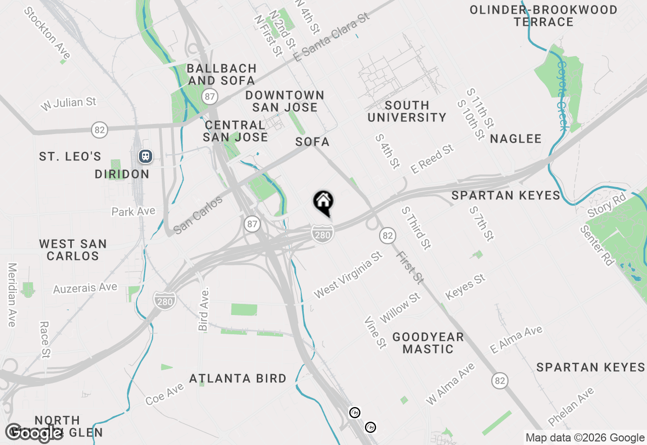 Map of 589 S Almaden Avenue, San Jose, CA 95110