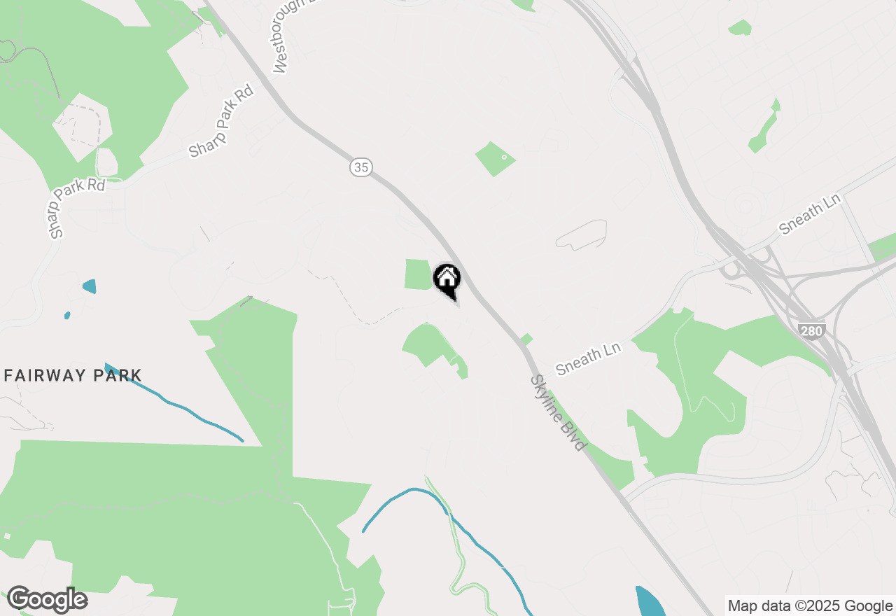 Map of 121 Riverside Drive, San Bruno, CA 94066