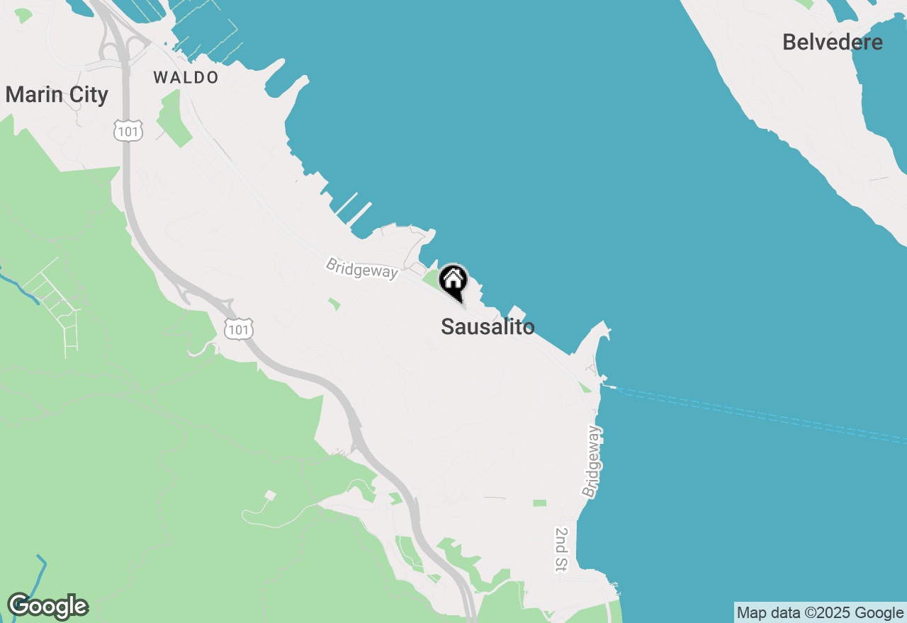Map of 304 Caledonia Street, Sausalito, CA 94965