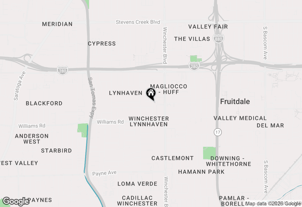 Map of 853 Opal Drive, San Jose, CA 95117