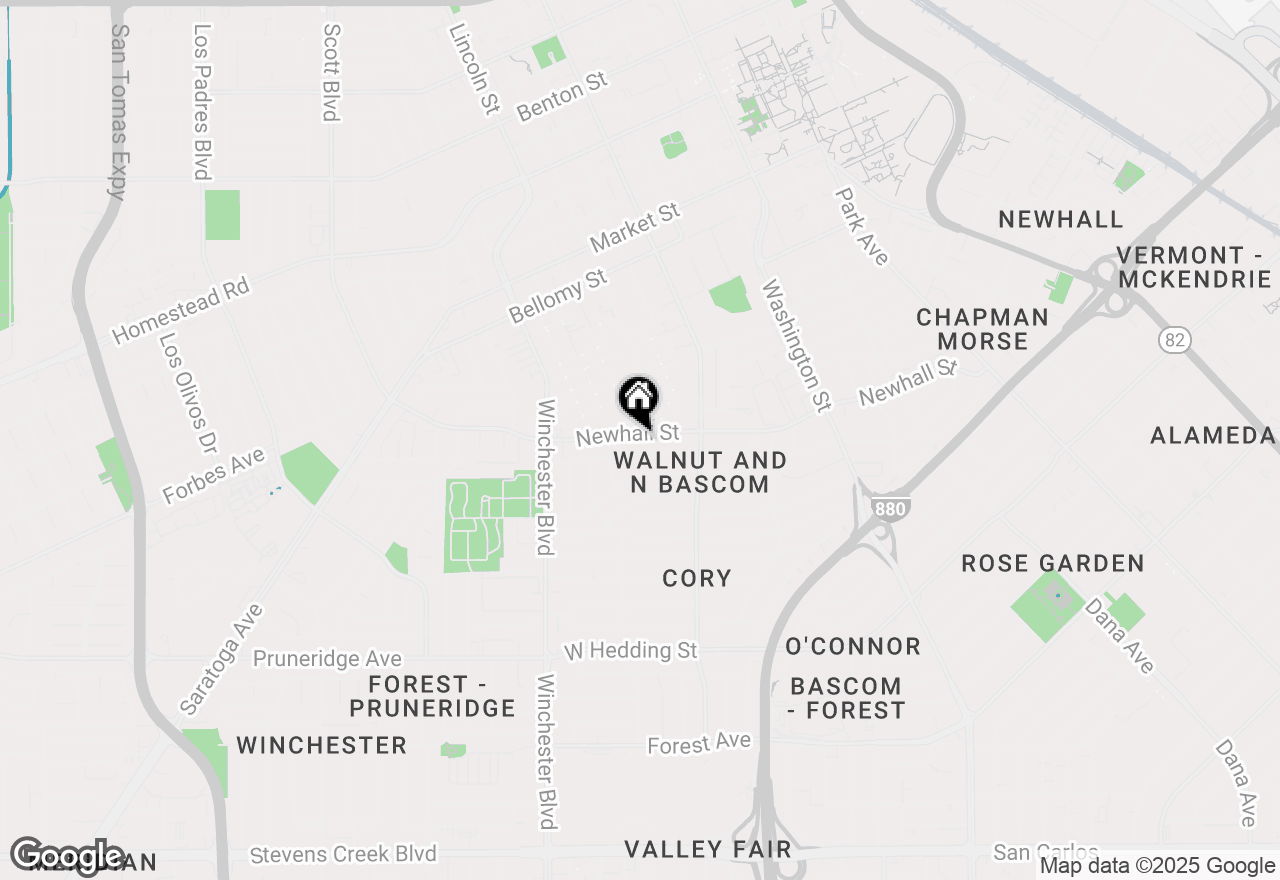 Map of 2366 Newhall Street, San Jose, CA 95128