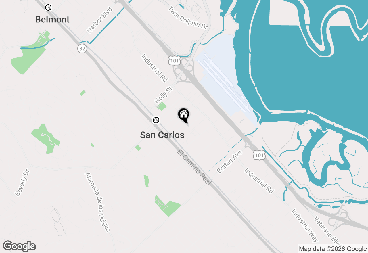 Map of 1005 Hall Street, San Carlos, CA 94070
