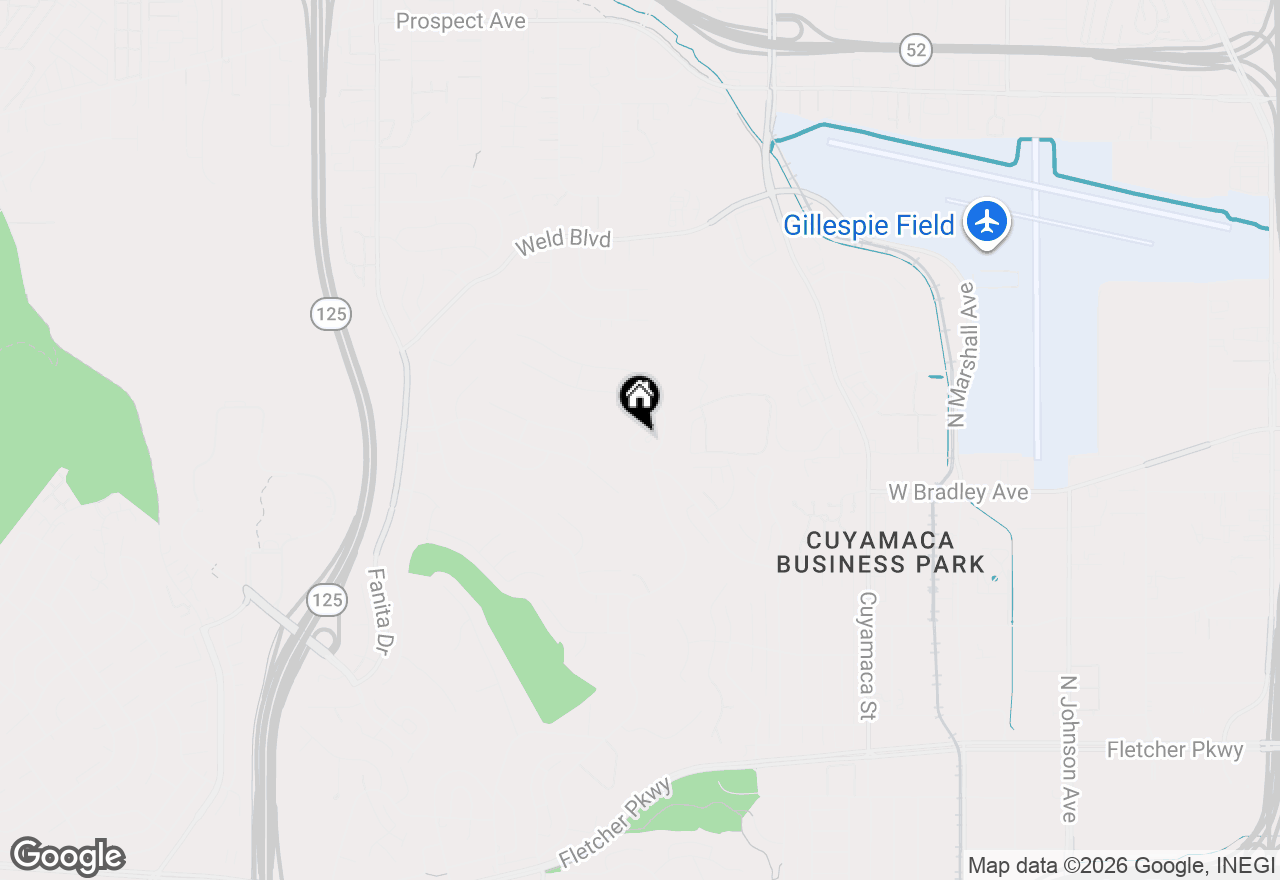 Map of 1724 Hacienda Place, El Cajon, CA 92020