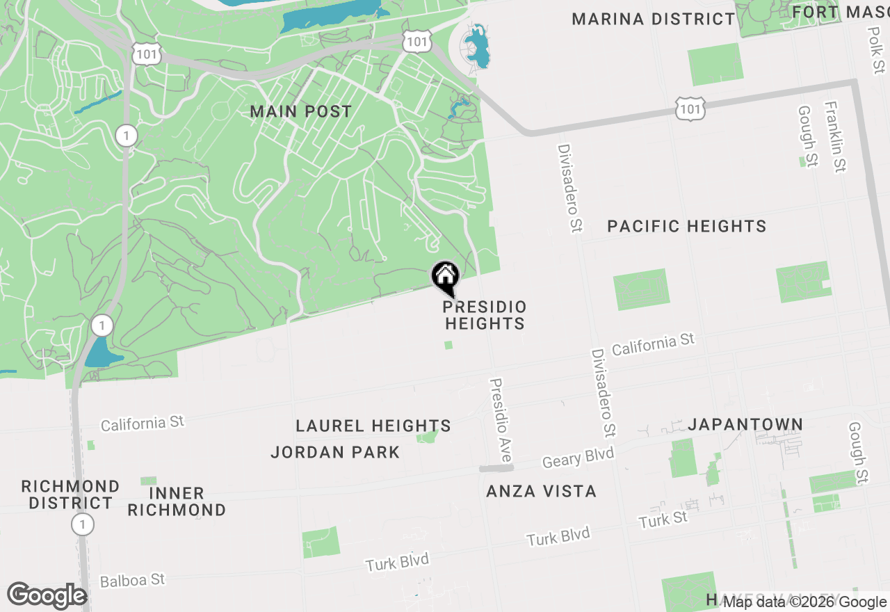 Map of 3333 Jackson Street, San Francisco, CA 94118