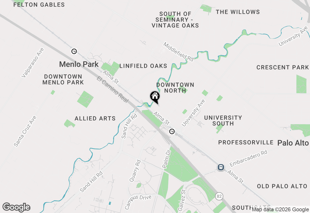 Map of 101 Alma Street #407, Palo Alto, CA 94301