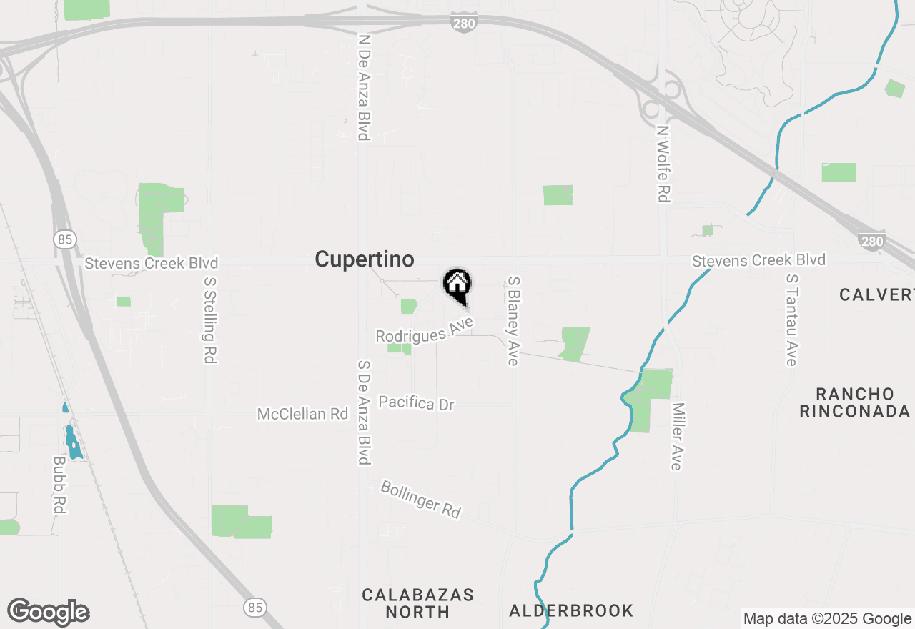 Map of 10209 Danube Drive, Cupertino, CA 95014