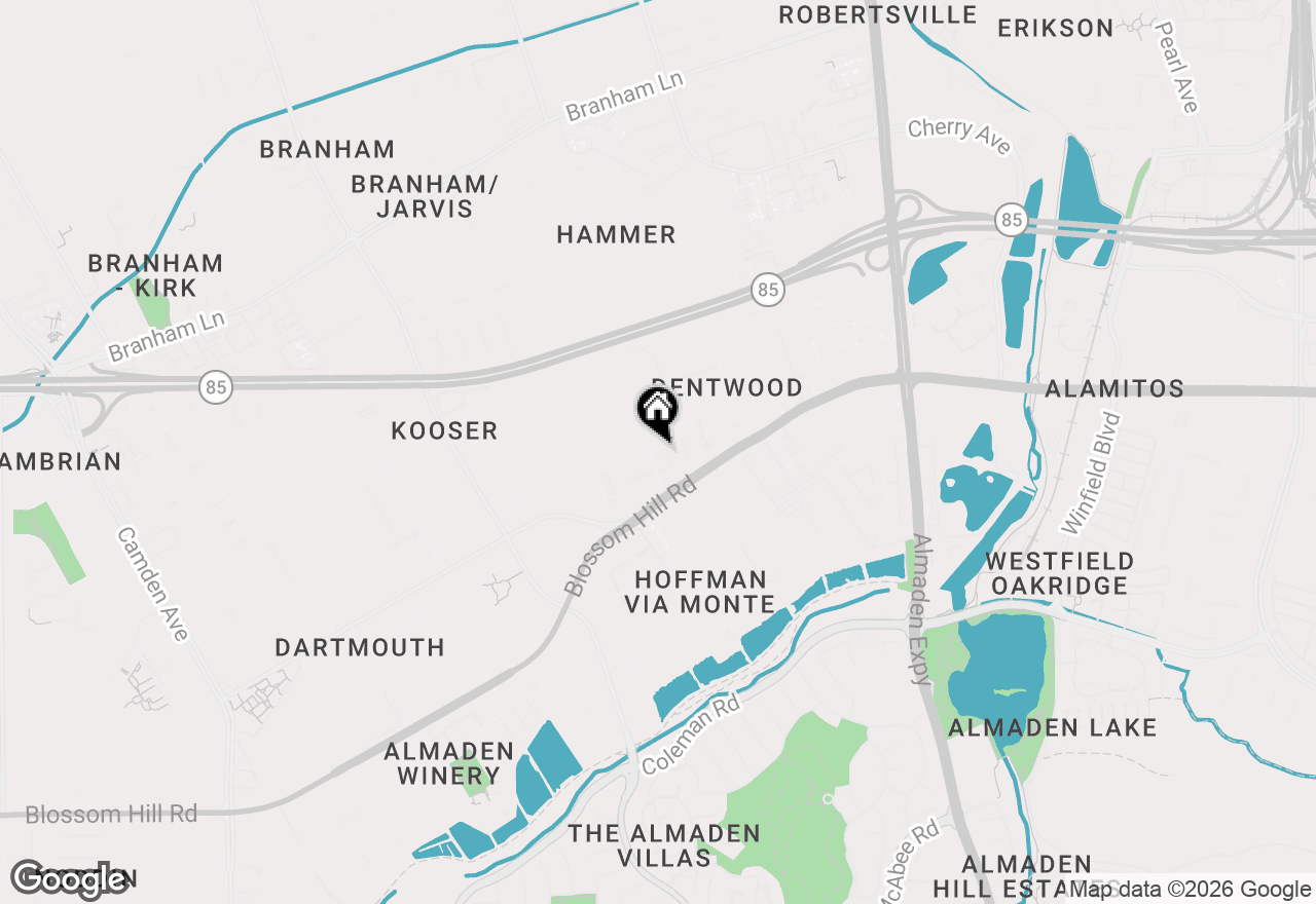 Map of 1292 Foxwood Way, San Jose, CA 95118