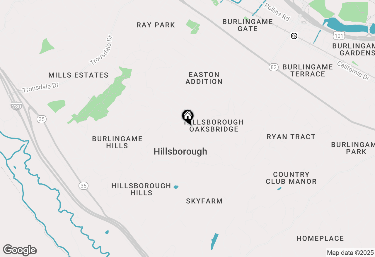 Map of 2275 Summit Drive, Hillsborough, CA 94010