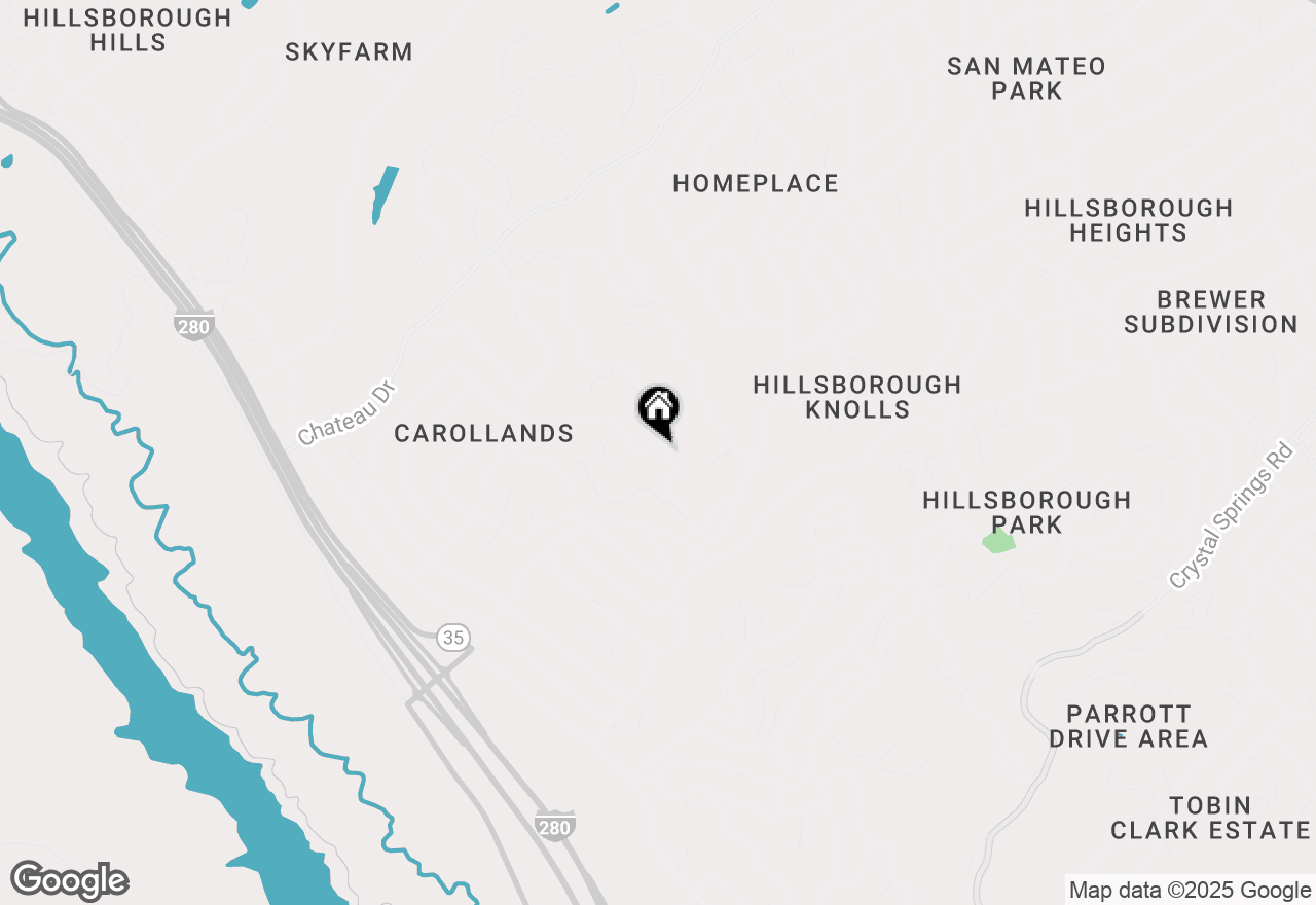 Map of 414 Pinehill Road, Hillsborough, CA 94010