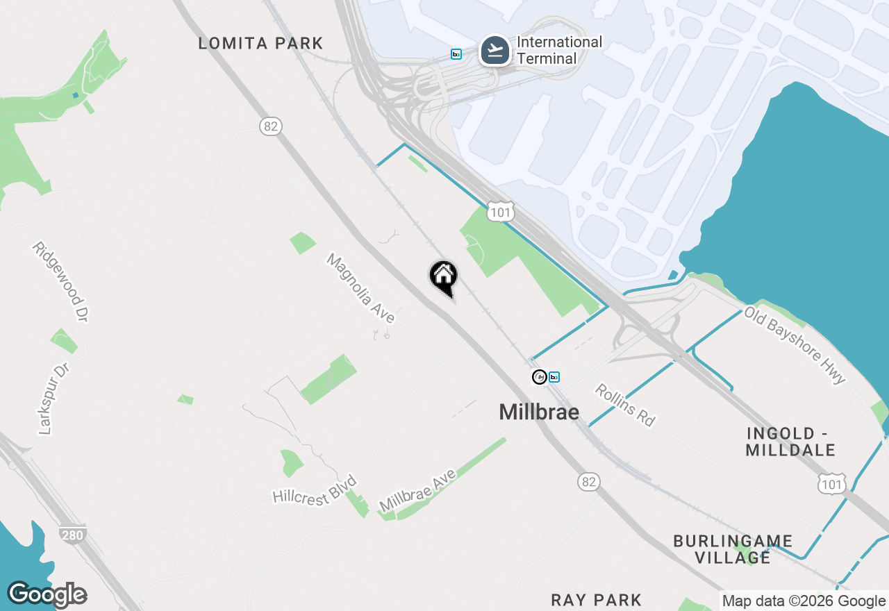 Map of 30 Hermosa Avenue #301, Millbrae, CA 94030