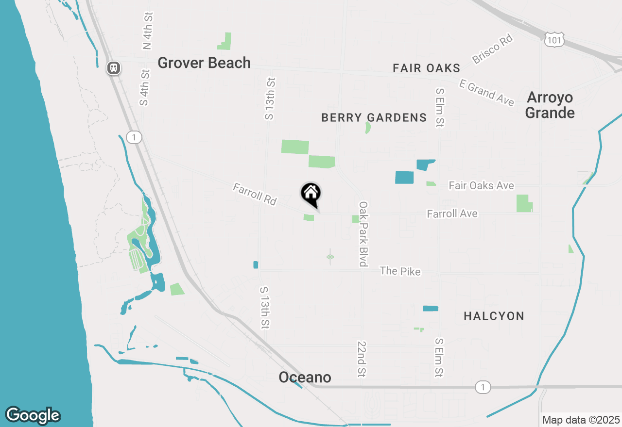 Map of 1362 Farroll Road, Grover Beach, CA 93433