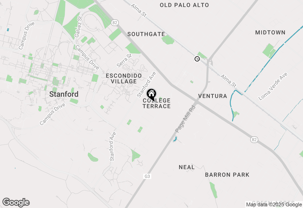Map of 921 College Avenue, Palo Alto, CA 94306