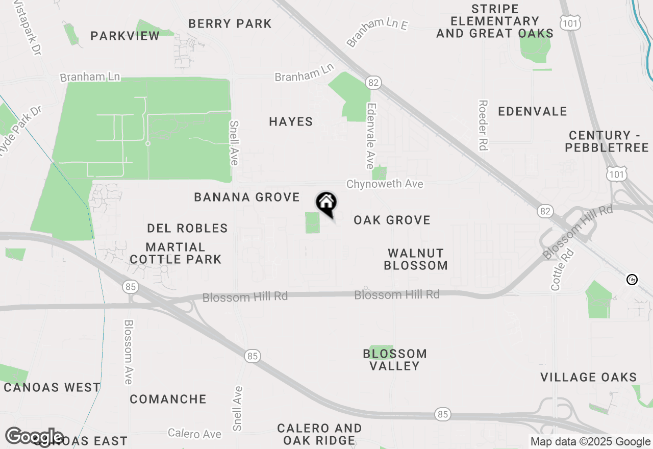 Map of 201 Pecan Grove Court, San Jose, CA 95123