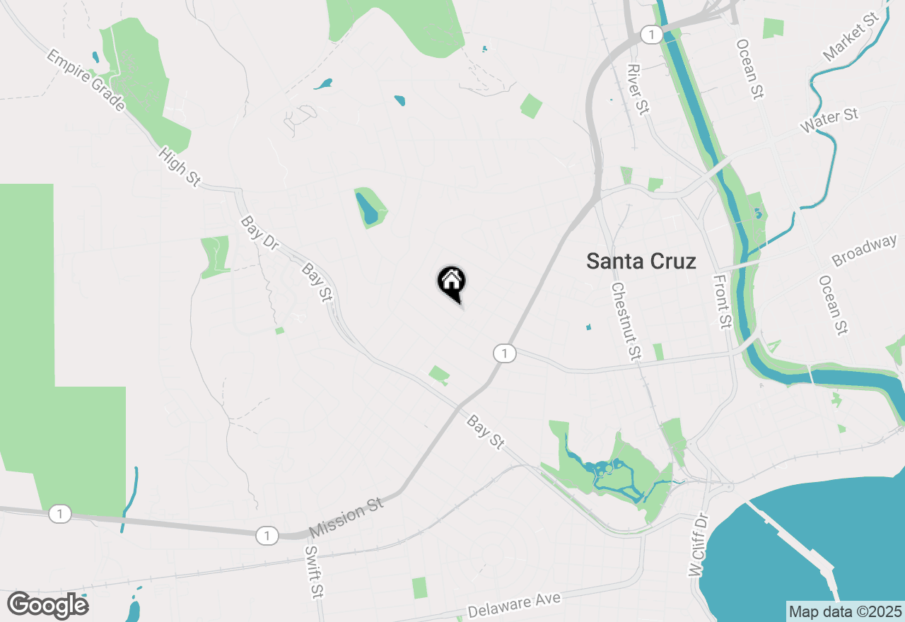 Map of 1414 Laurel Street, Santa Cruz, CA 95060
