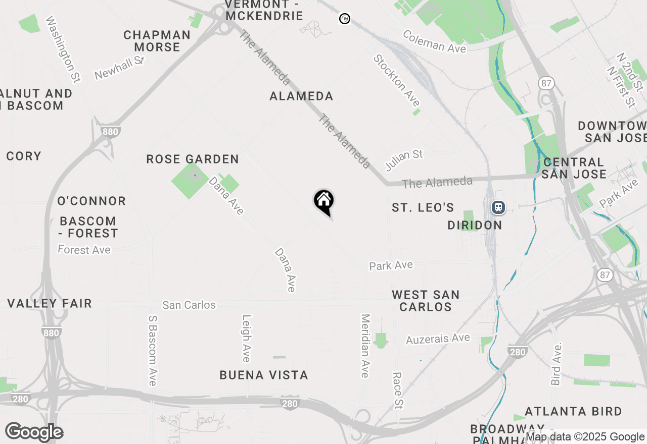 Map of 1376 Hanchett Avenue, San Jose, CA 95126
