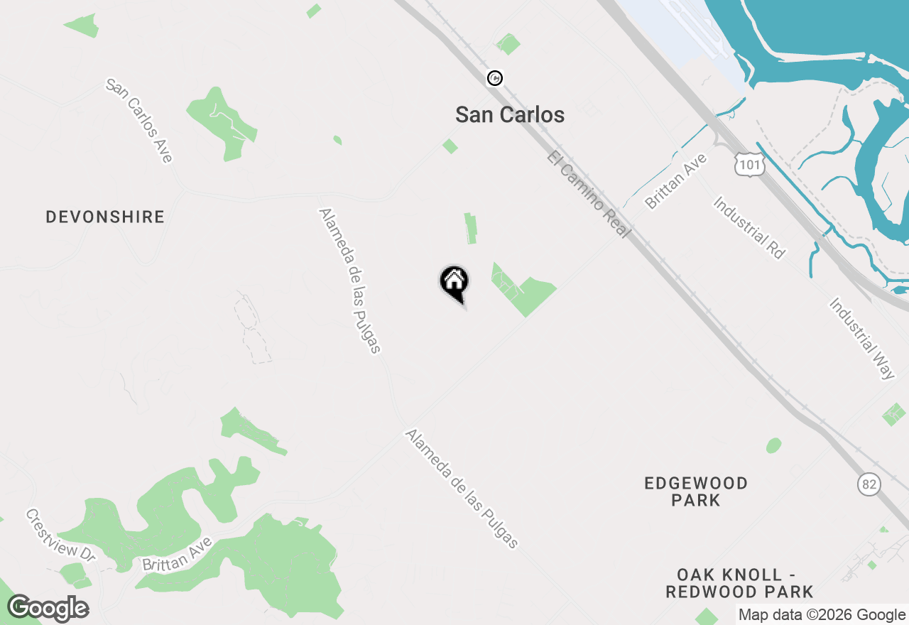 Map of 1965 Belle Avenue, San Carlos, CA 94070