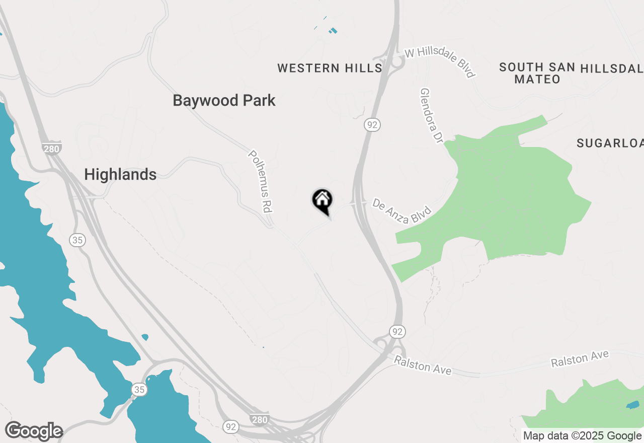 Map of 2002 De Anza Boulevard, San Mateo, CA 94402