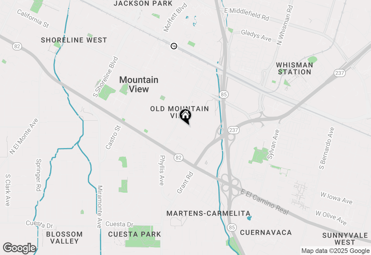 Map of 151 Dalma Drive, Mountain View, CA 94041