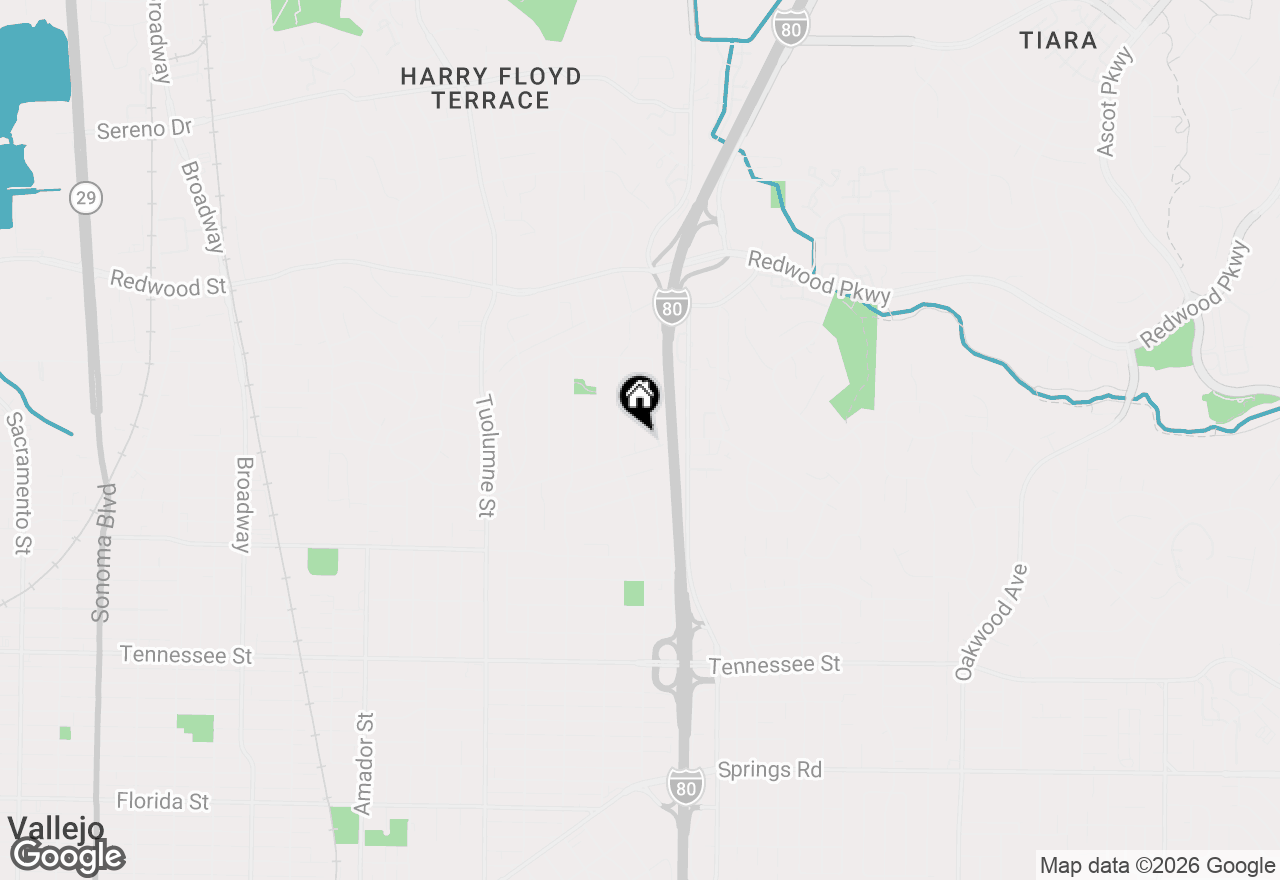 Map of 114 Combs Ln, Vallejo, CA 94590