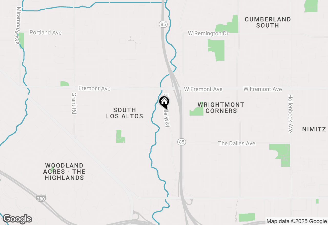 Map of 1341 Belleville Way, Sunnyvale, CA 94087