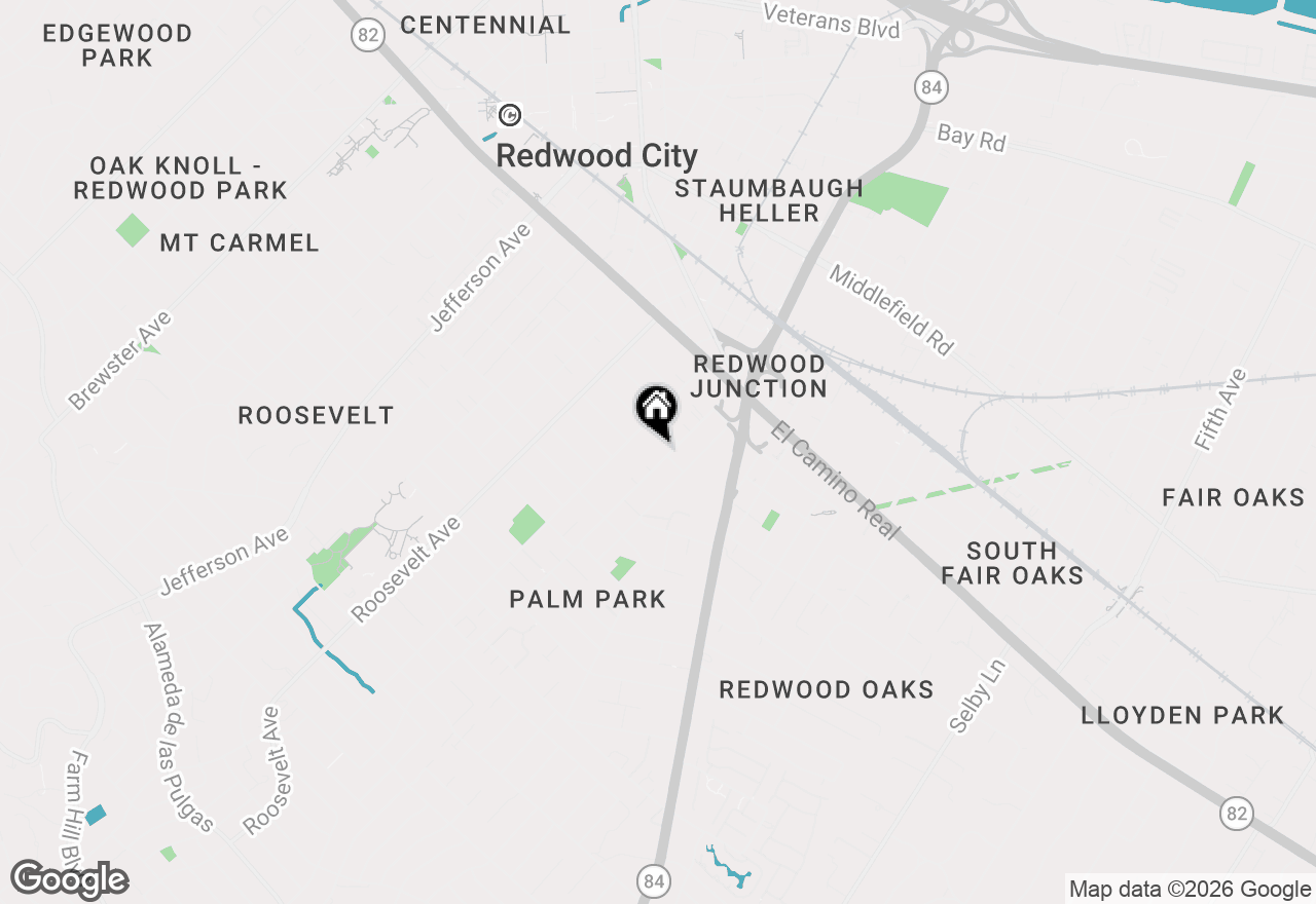 Map of 308 Redwood Avenue, Redwood City, CA 94061