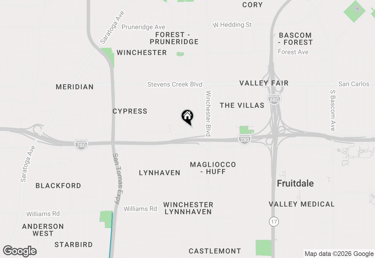 Map of 3208 Mallard Court #201, San Jose, CA 95117