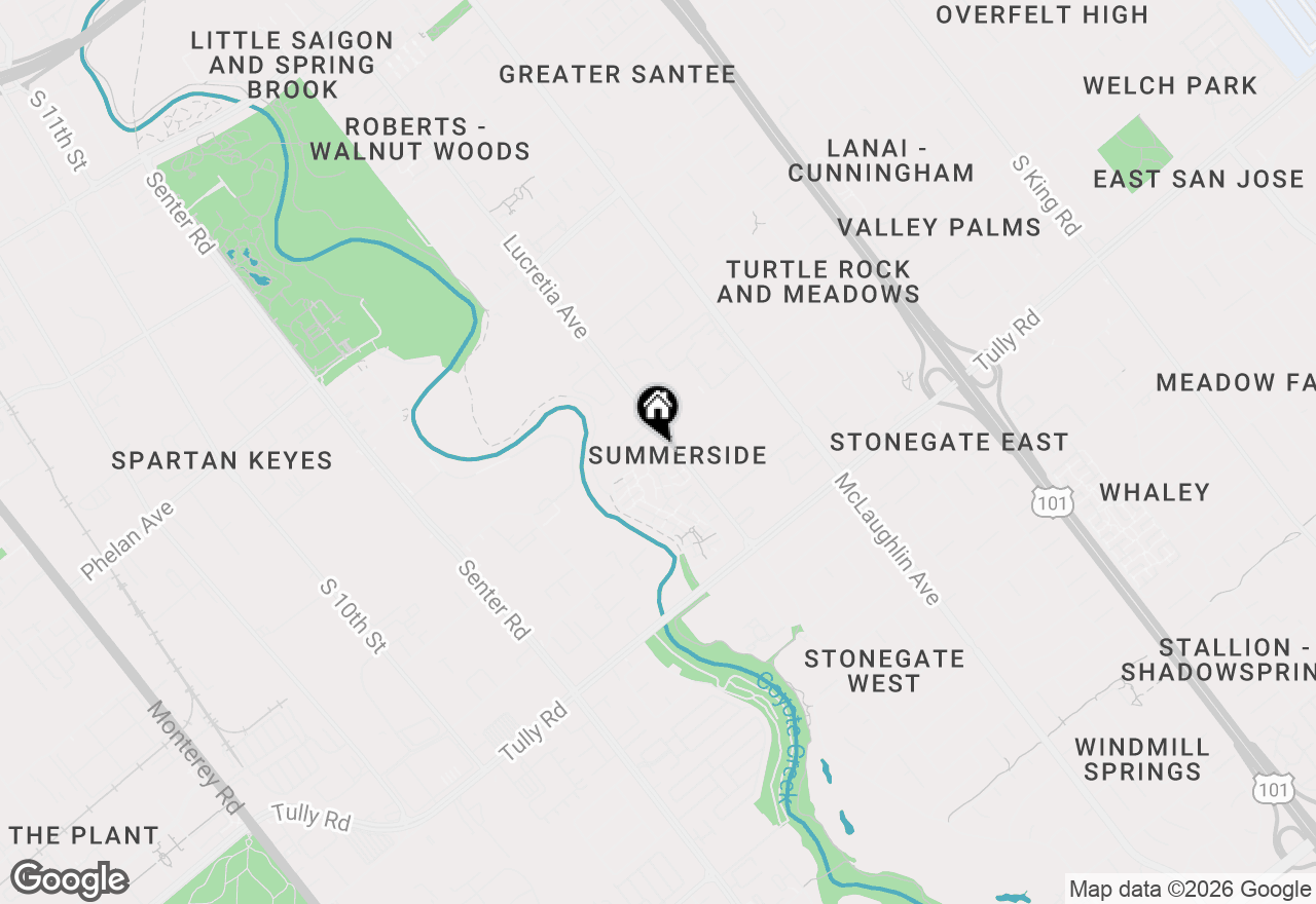 Map of 937 Summerside Drive #D, San Jose, CA 95122