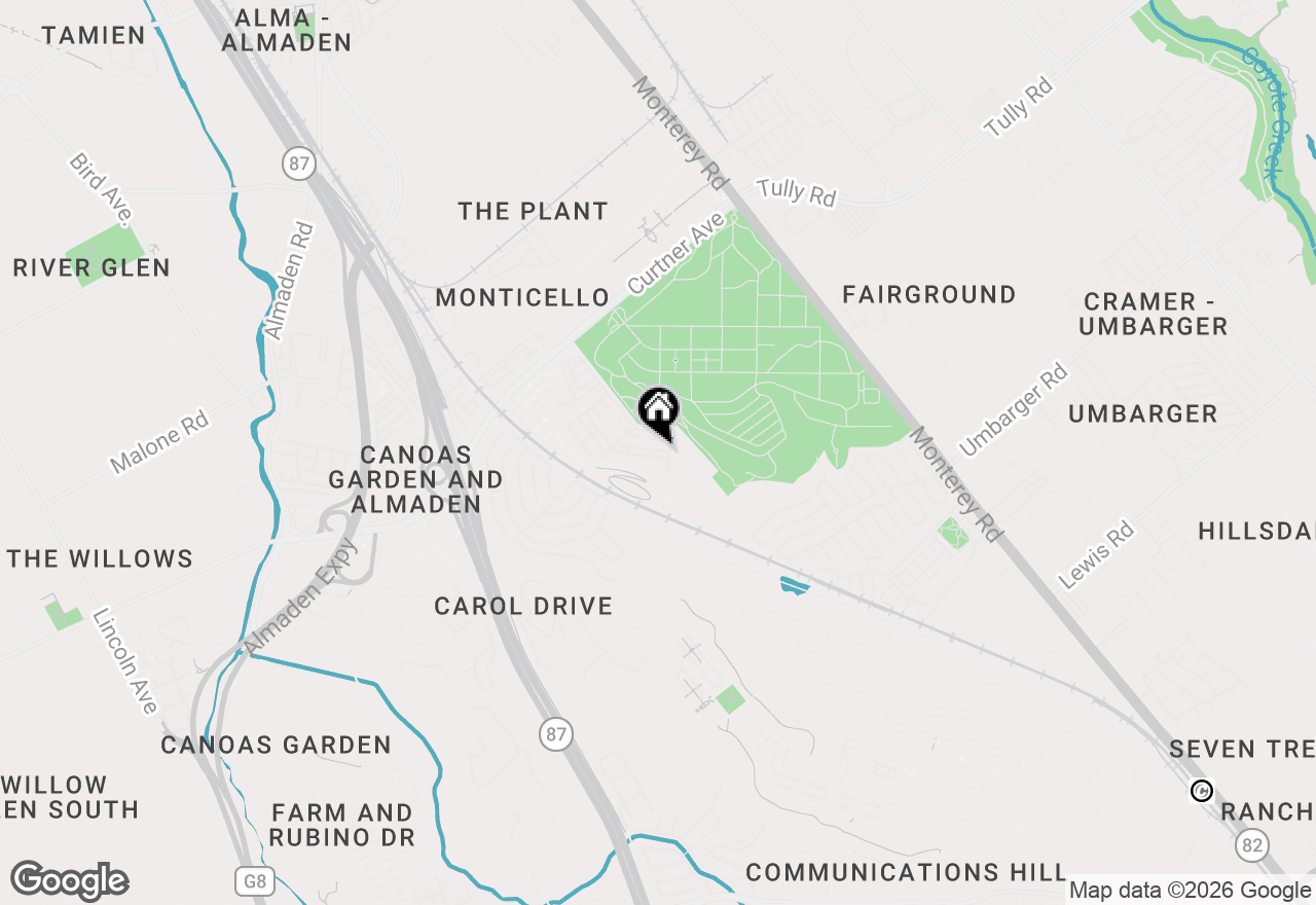 Map of 2405 Plateau Drive, San Jose, CA 95125