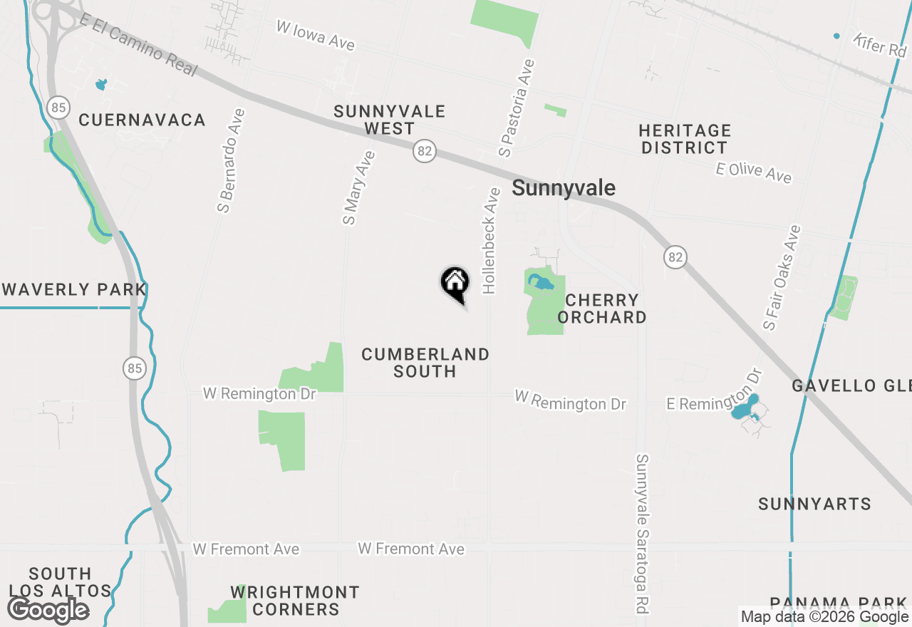 Map of 736 Harvard Avenue, Sunnyvale, CA 94087