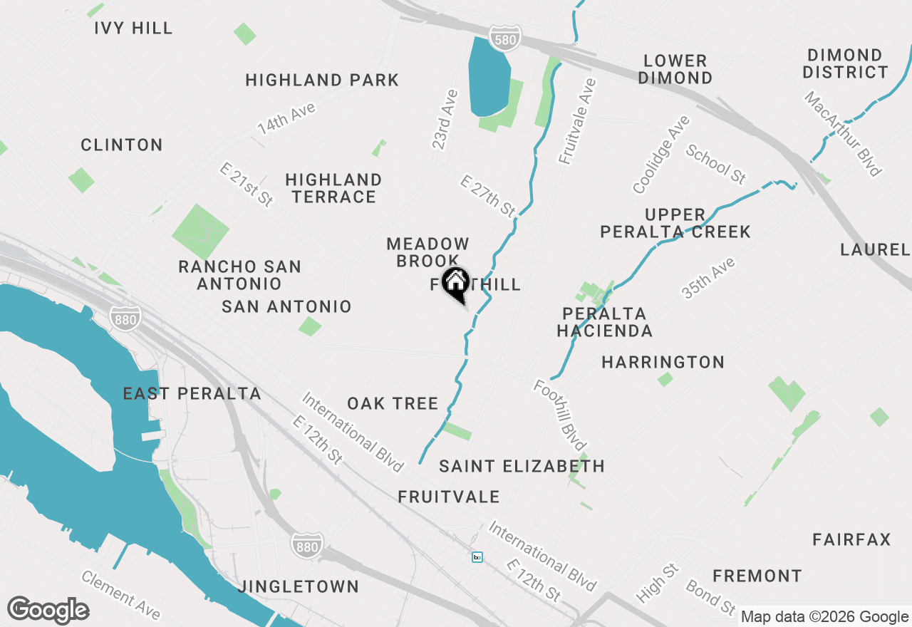 Map of 2724 E 22nd St, Oakland, CA 94601