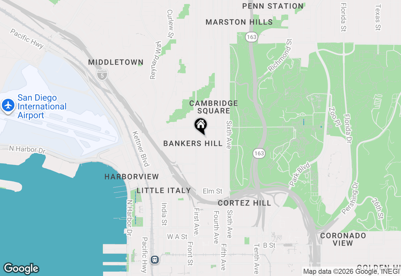 Map of 2368 2nd  Ave, San Diego, CA 92101