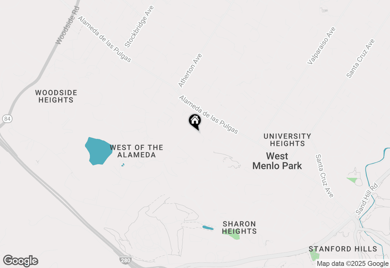 Map of 337 Walsh Road, Atherton, CA 94027