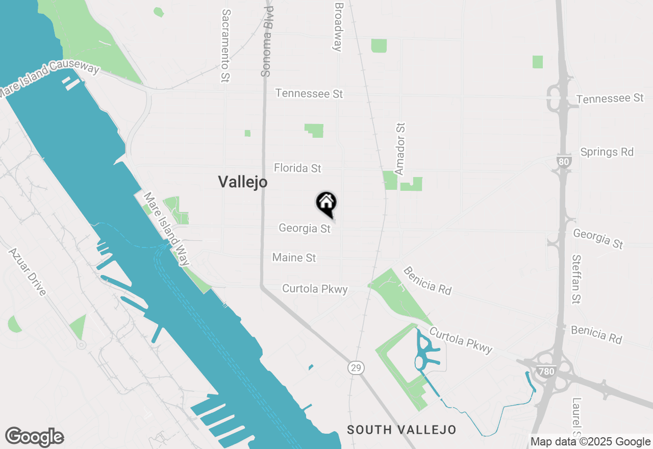 Map of 804 Georgia Street, Vallejo, CA 94590