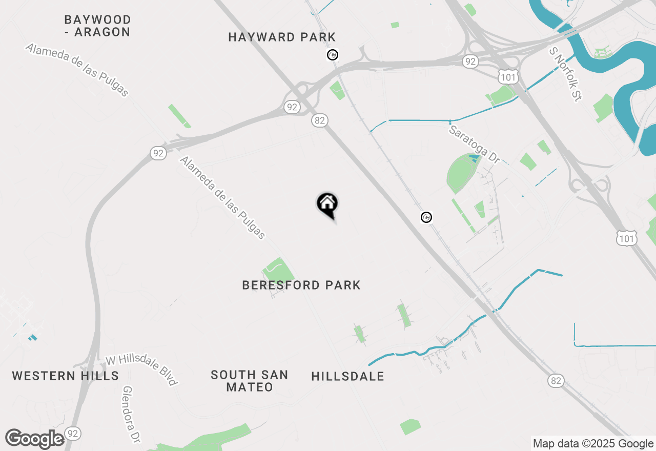 Map of 244 Portola Drive, San Mateo, CA 94403