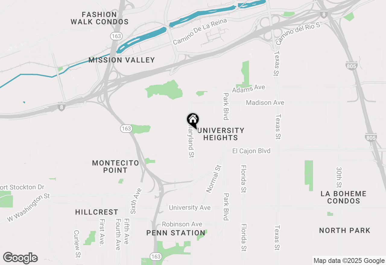 Map of 1404 Meade Ave, San Diego, CA 92116