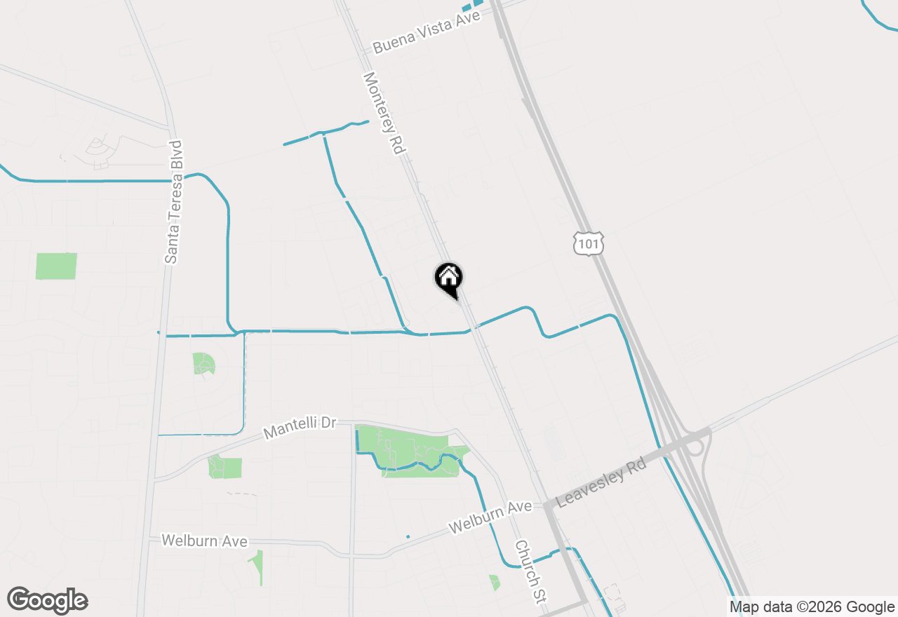 Map of 45 Canterbury Place, Gilroy, CA 95020