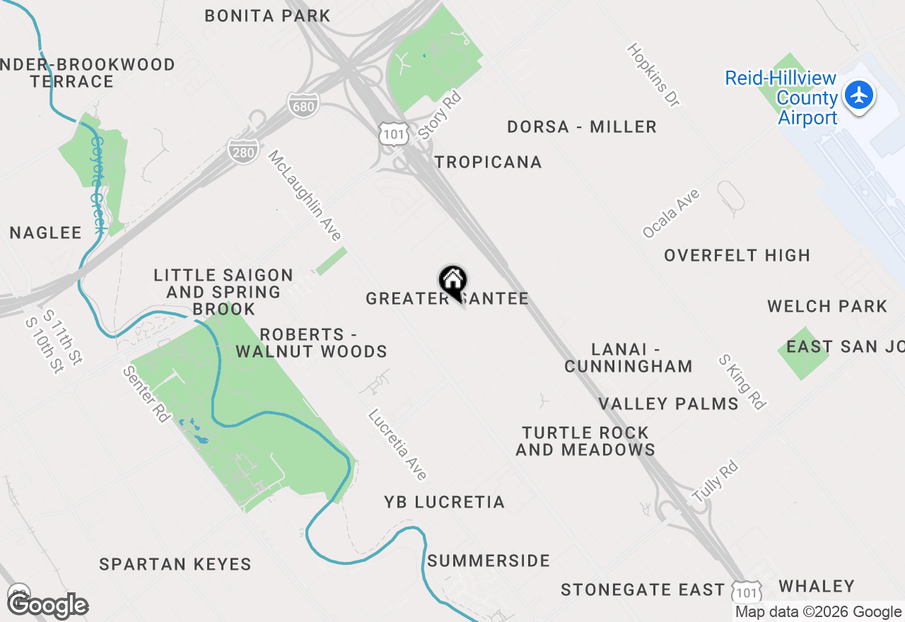 Map of 1641 Santee Drive, San Jose, CA 95122