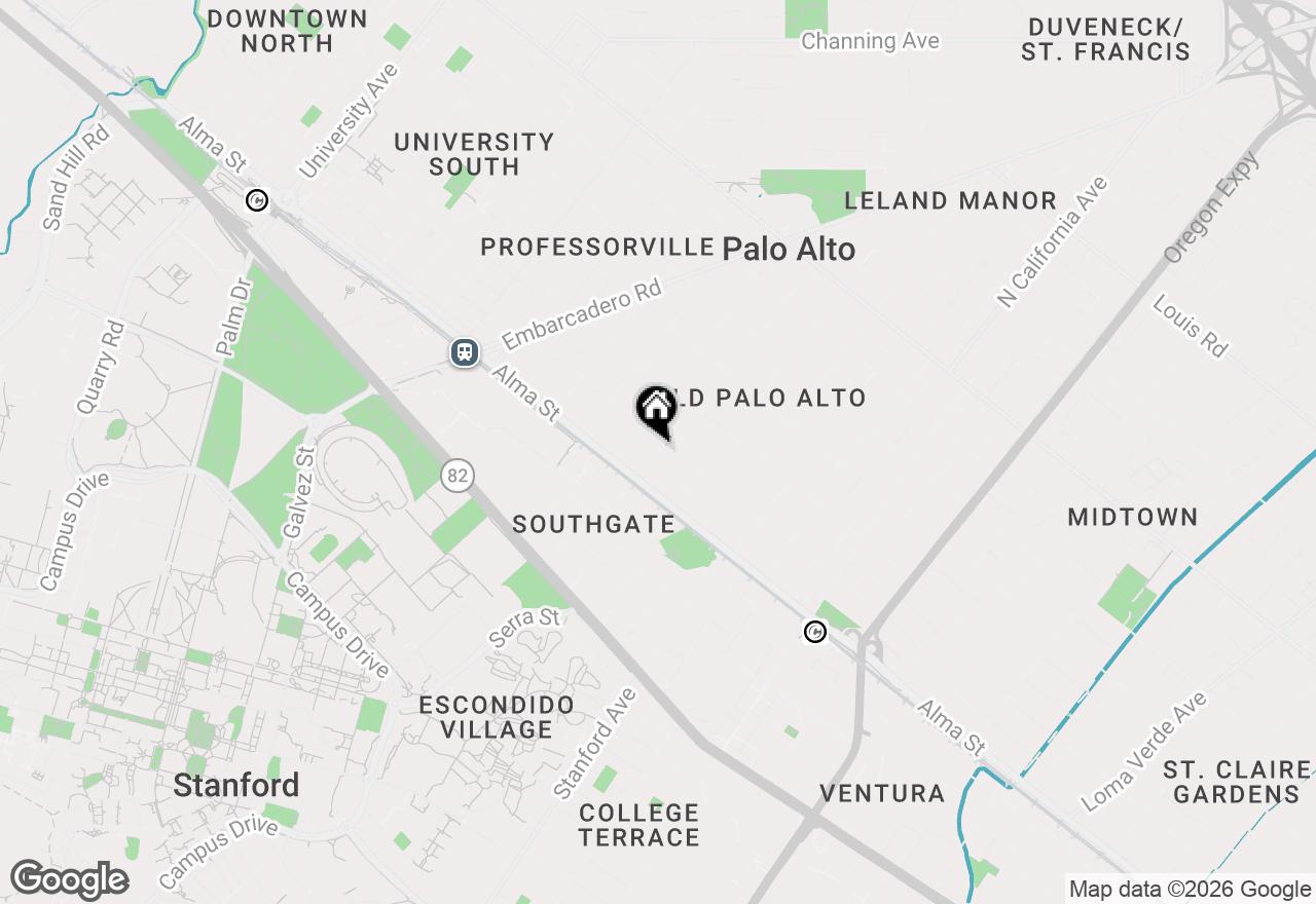 Map of 161 Lowell Avenue, Palo Alto, CA 94301