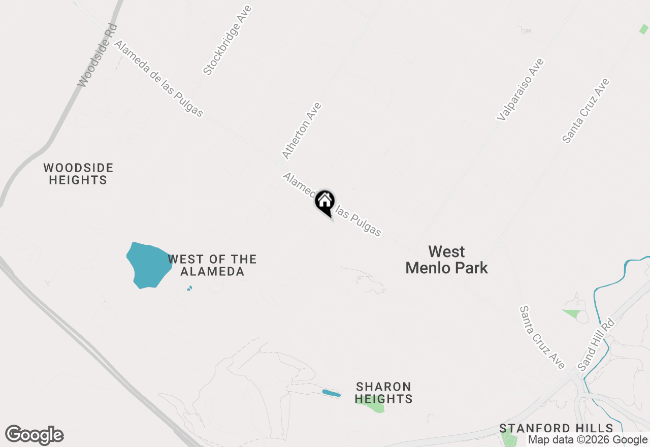 Map of 368 Camino Al Lago, Atherton, CA 94027