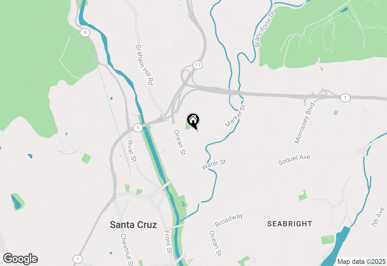 Map of 208 Coulson Avenue, Santa Cruz, CA 95060