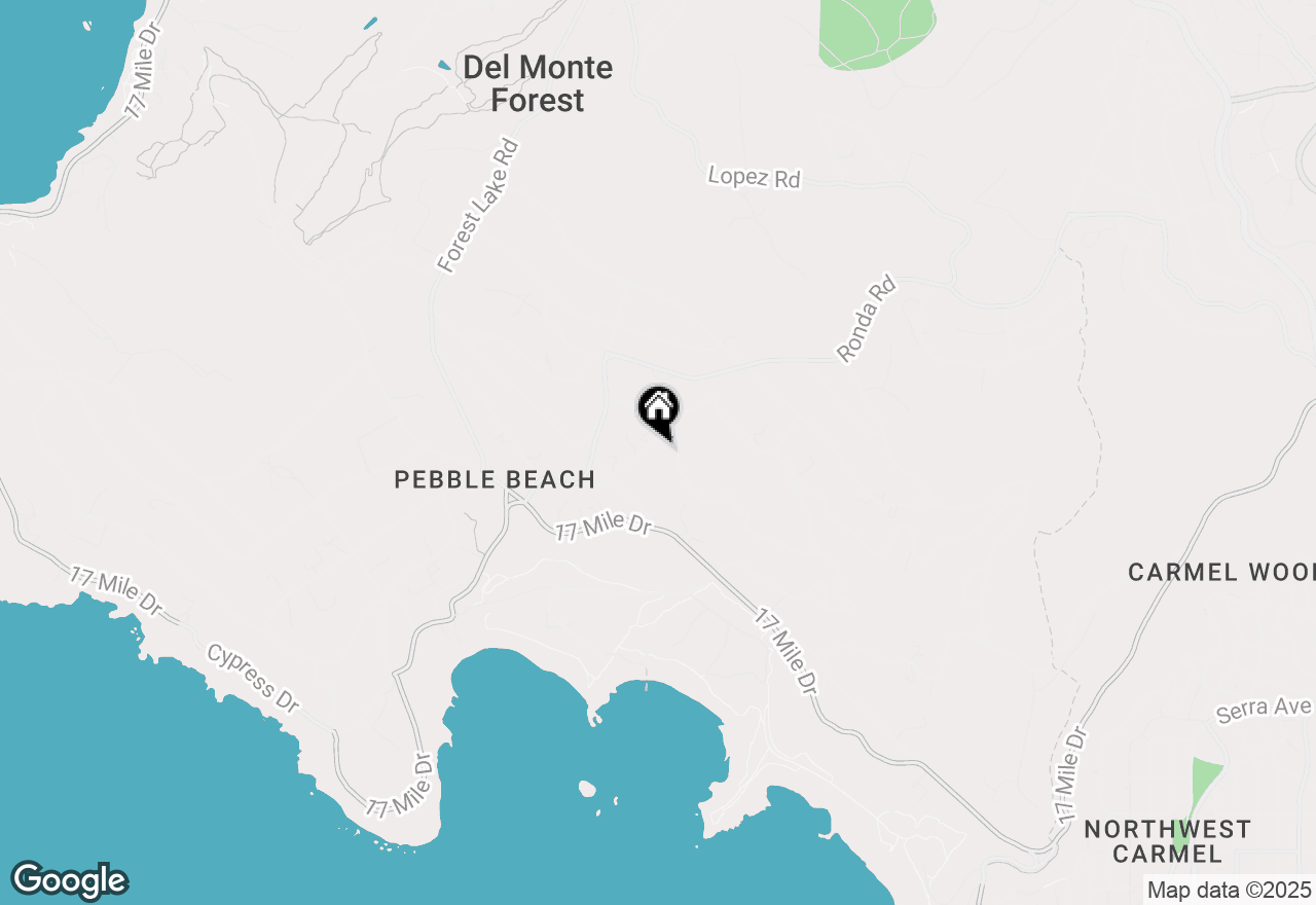 Map of 1522 Riata Road, Pebble Beach, CA 93953